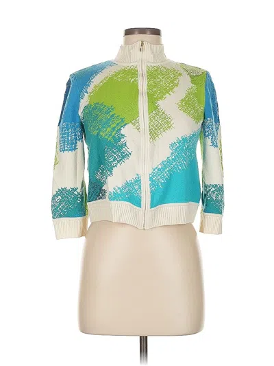 Pre-owned St John Cardigan Sweater In Blue