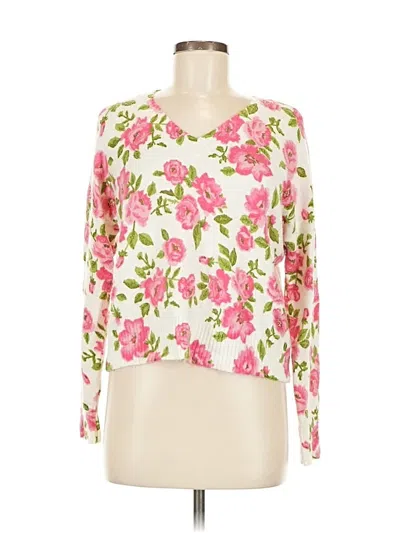 Pre-owned Cece Cardigan Sweater In White