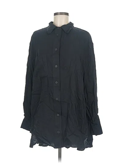 Pre-owned &merci 3/4 Sleeve Button Down Shirt In Black
