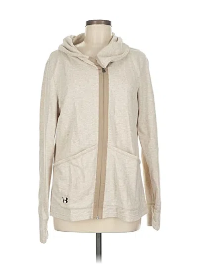 Pre-owned Under Armour Zip Up Hoodie In Brown