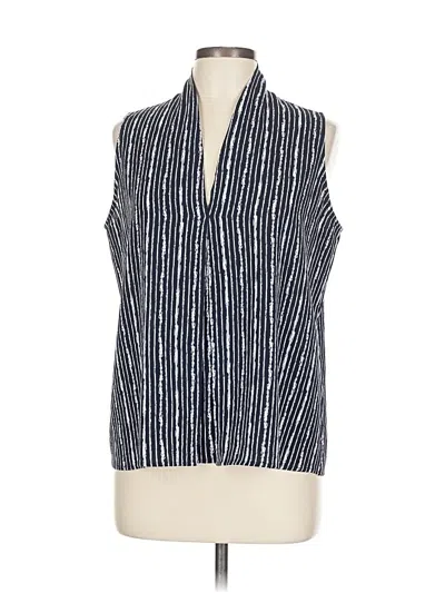 Pre-owned Veronica M Sleeveless Blouse In Blue