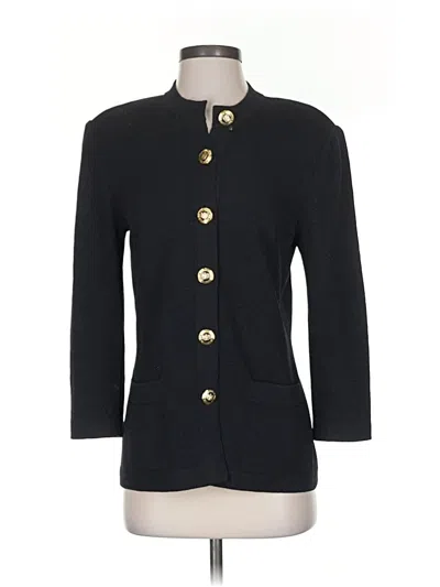 Pre-owned St. John Basics Cardigan Sweater In Black