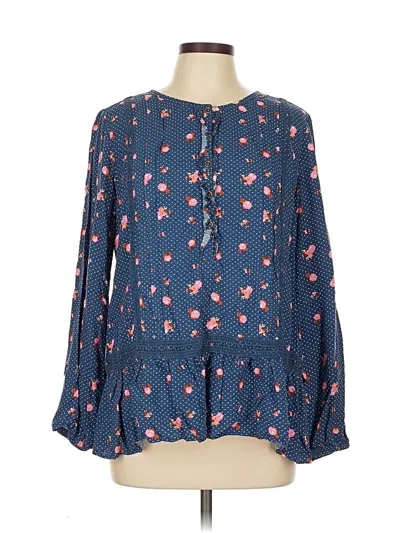 Pre-owned Matilda Jane Long Sleeve Blouse In Blue