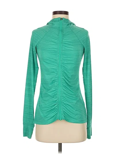 Pre-owned Athleta Cardigan Sweater In Green
