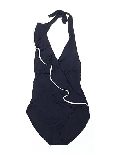 Pre-owned Carmen Marc Valvo One Piece Swimsuit In Blue
