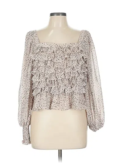 Pre-owned She + Sky 3/4 Sleeve Blouse In White