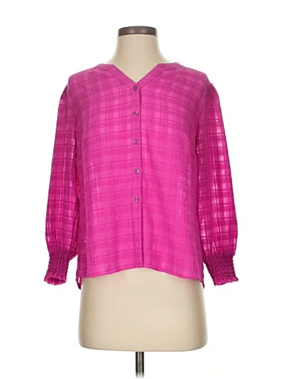 Pre-owned Cabi 3/4 Sleeve Blouse In Pink