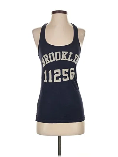 Pre-owned I Love H81 Tank Top Blue Halter Neckline Tops