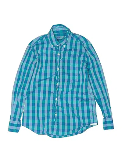 Pre-owned Crewcuts Kids' Long Sleeve Button Down Shirt In Blue