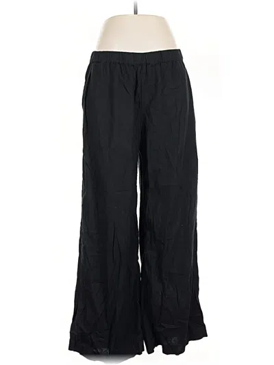 Pre-owned Caslon Linen Pants In Black