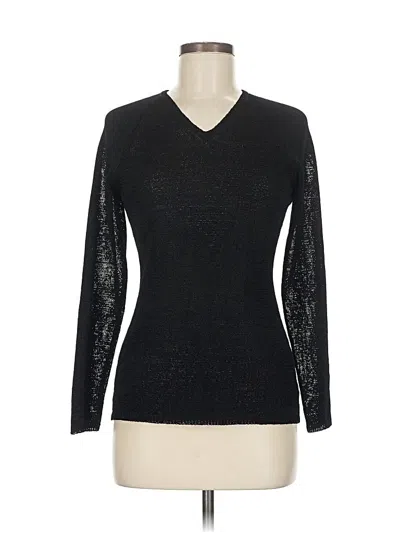 Pre-owned Next Long Sleeve Top Black V Neck Tops