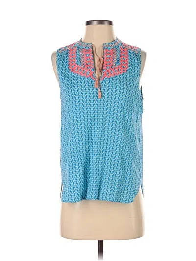 Pre-owned J.crew Factory Store Sleeveless Blouse In Blue