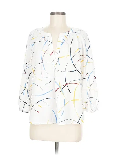 Pre-owned Joie 3/4 Sleeve Blouse In White