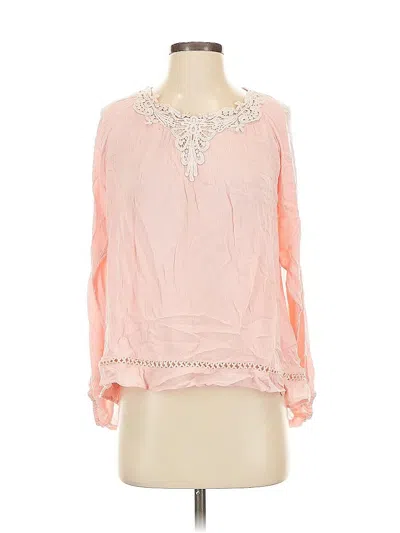 Pre-owned Pol Long Sleeve Blouse In Pink