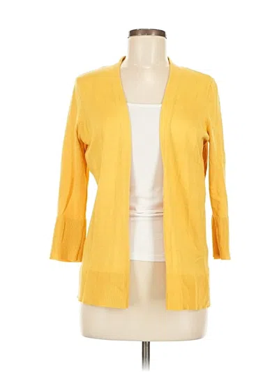 Pre-owned Evolution By Cyrus Cardigan Sweater In Yellow