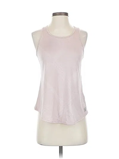 Pre-owned New Balance Tank Top Pink Halter Neckline Tops