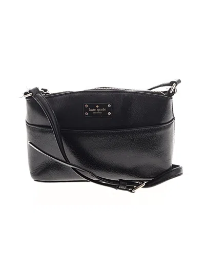 Pre-owned Kate Spade New York Leather Crossbody Bag In Black