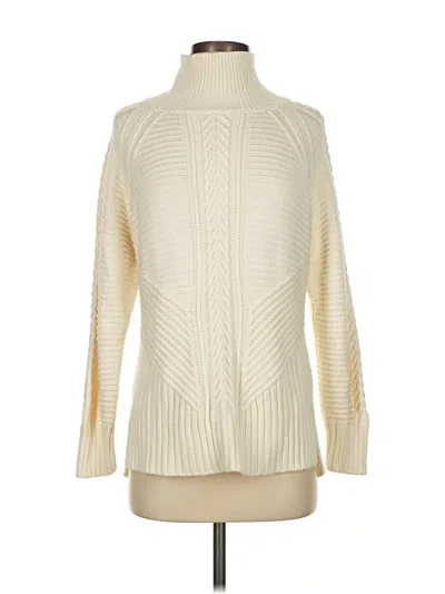 Pre-owned Banana Republic Turtleneck Sweater In White