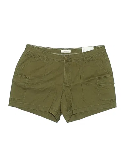 Natural Reflections Khaki Shorts In Green