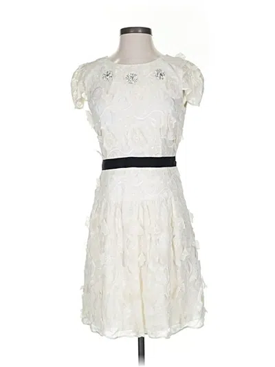 Pre-owned Bcbgmaxazria Cocktail Dress In White