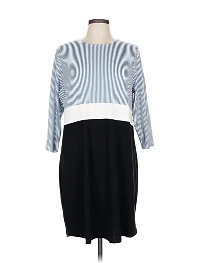 Pre-owned Jjill Casual Dress In Blue