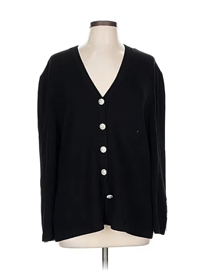 Pre-owned St John Cardigan Sweater In Black
