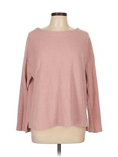 Pre-owned Splendid 3/4 Sleeve T-shirt In Pink