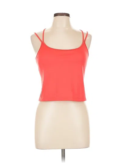 Pre-owned Zella Tank Top Orange Halter Neckline Tops