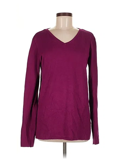 Pre-owned Carolyn Taylor Pullover Sweater In Purple