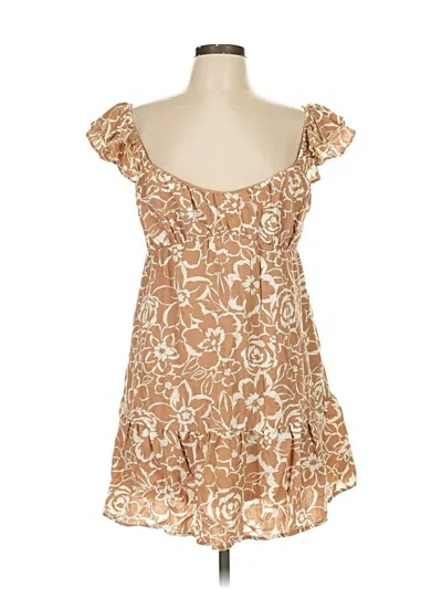 Pre-owned Blu Pepper Cocktail Dress In Brown