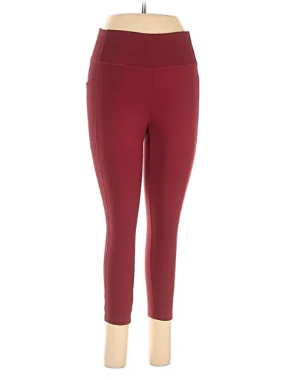 Pre-owned Athletic Works Active Pants In Burgundy