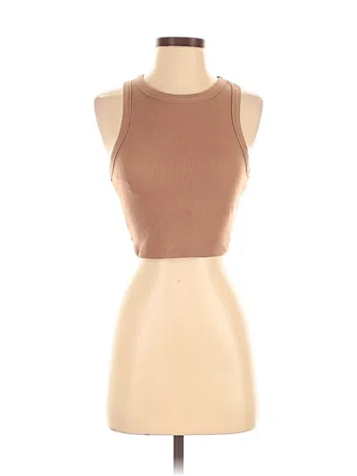Pre-owned Better / Together Tank Top Brown Halter Neckline Tops