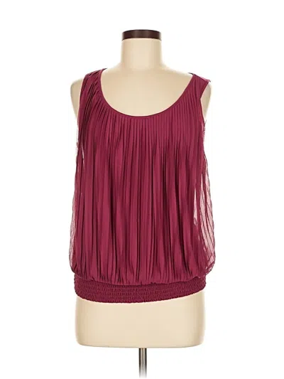 Pre-owned Ann Taylor Loft Outlet Sleeveless Blouse In Burgundy