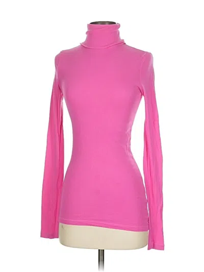 Pre-owned Splendid Long Sleeve Turtleneck In Pink