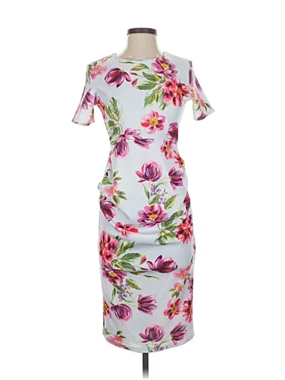 Pre-owned Asos Design Cocktail Dress In White