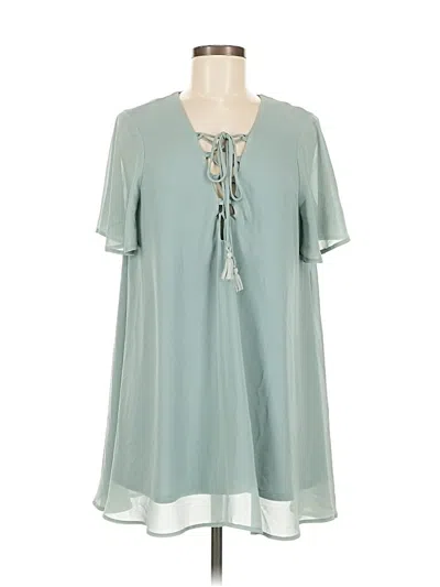 Pre-owned Show Me Your Mumu Short Sleeve Blouse In Blue