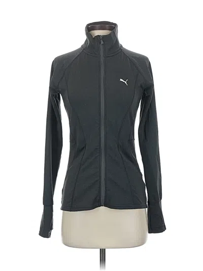 Pre-owned Puma Zip Up Hoodie In Gray