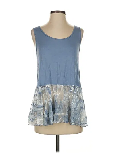 Pre-owned Multiples Sleeveless Top Blue Scoop Neck Tops