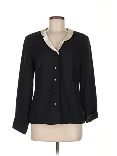 Pre-owned Talbots Blazer Jacket In Black