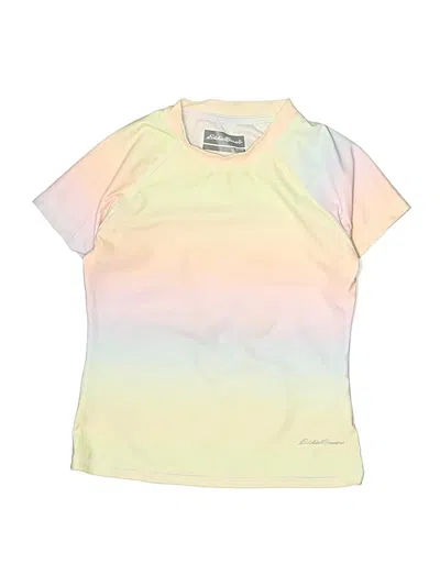 Pre-owned Eddie Bauer Kids' Short Sleeve Top Yellow Crew Neck Tops