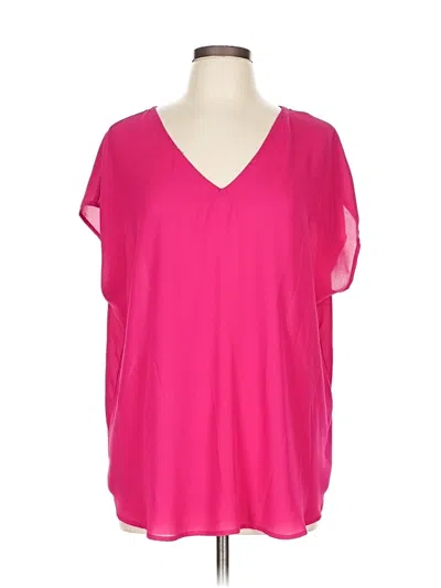 Pre-owned Torrid Short Sleeve Blouse In Pink