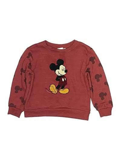 Pre-owned Disney Kids' Long Sleeve T-shirt In Burgundy