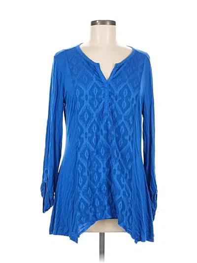 Pre-owned Rxb Long Sleeve Blouse In Blue