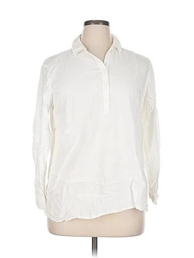 Pre-owned Beachlunchlounge Long Sleeve Blouse In White
