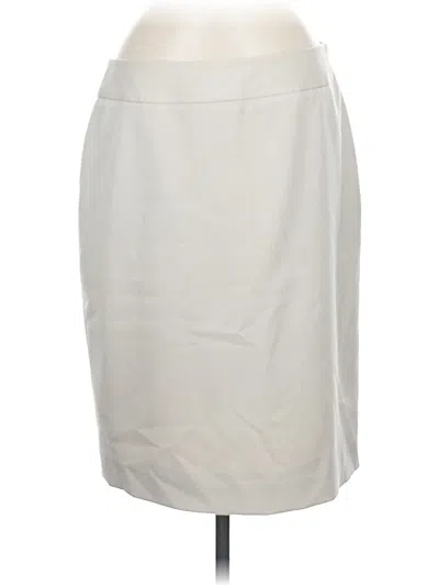 Pre-owned Anne Klein Formal Skirt In White