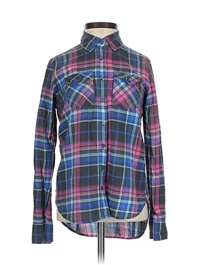 Pre-owned Aéropostale Long Sleeve Button Down Shirt In Blue