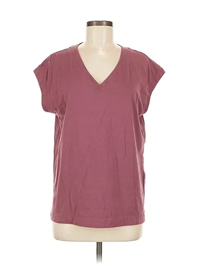 Pre-owned Athleta Sleeveless T-shirt In Burgundy