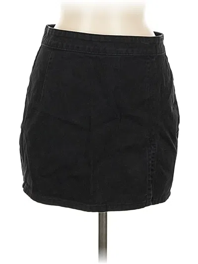 Pre-owned Lioness Denim Skirt In Black