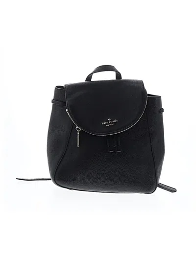 Pre-owned Kate Spade New York Leather Backpack In Black