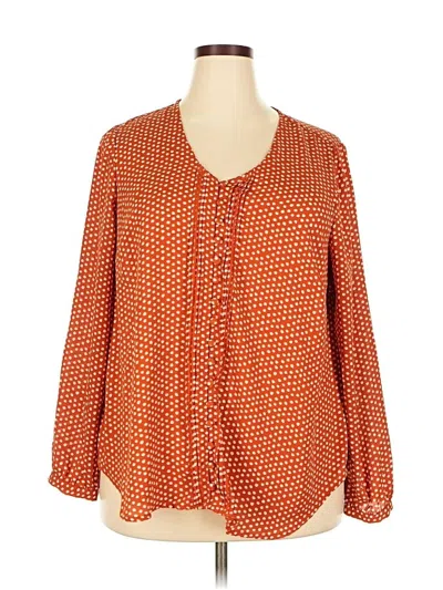Pre-owned Torrid Long Sleeve Blouse In Orange